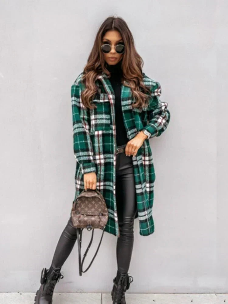 JO | long plaid jacket