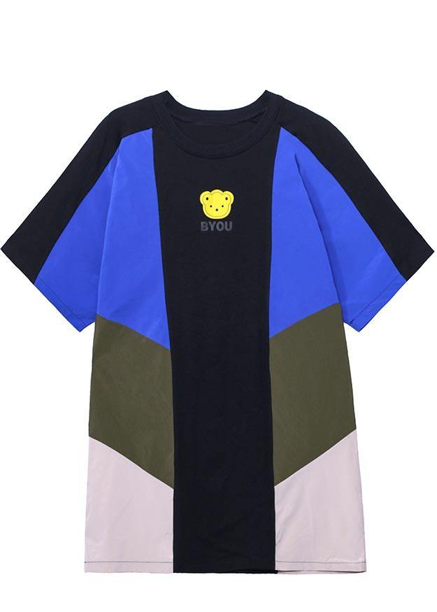 Loose Color Block Loose Maxi Dress Summer