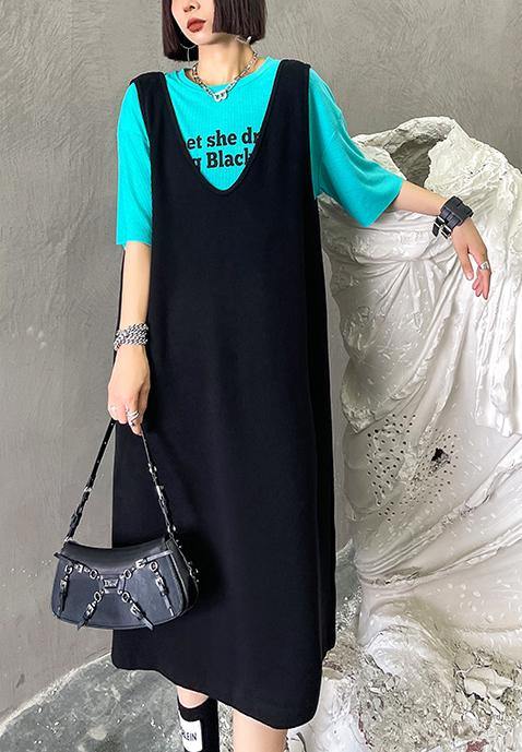 Green O-neck Graphic Cotton Summer Top