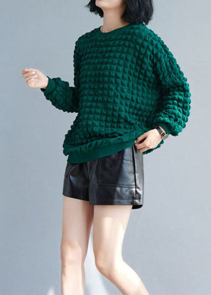Green O-neck Top Spring