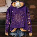 Comstylish Women's Retro Tribal Art Vibe Casual Hoodie