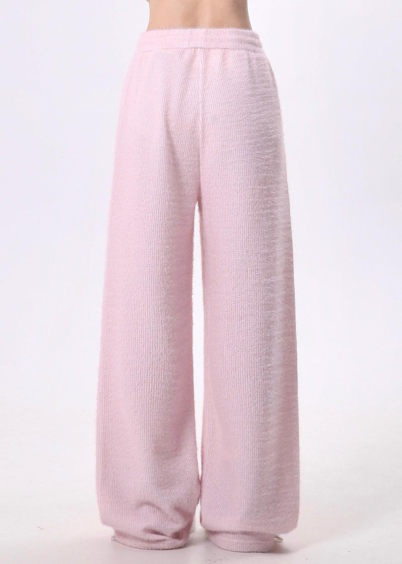 Pink Dog Fluffy Straight Pants Spring