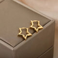 Hollow Star Gold Earrings