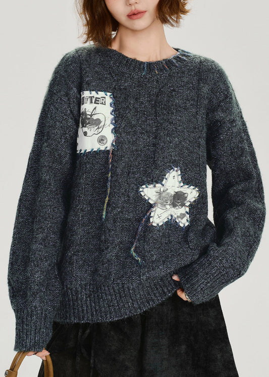 Original Design O-neck Thick Knit Sweaters Spring