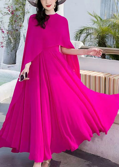 Brief Rose Shawl and Slip Dress Two Pieces Set Spring