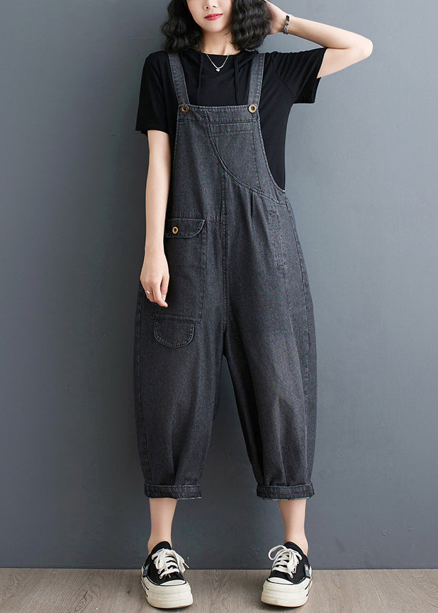Blue Oversized Denim Jumpsuits Summer