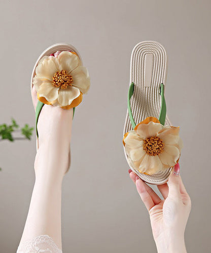 Green Splicing Flip Flops