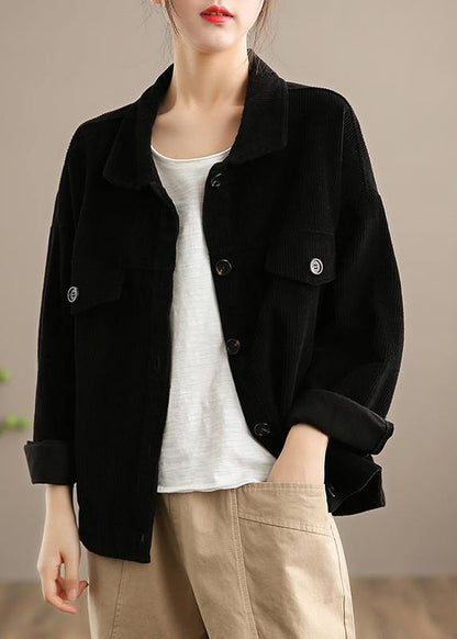 Orange Clothes Wardrobes Lapel Button Down Jackets