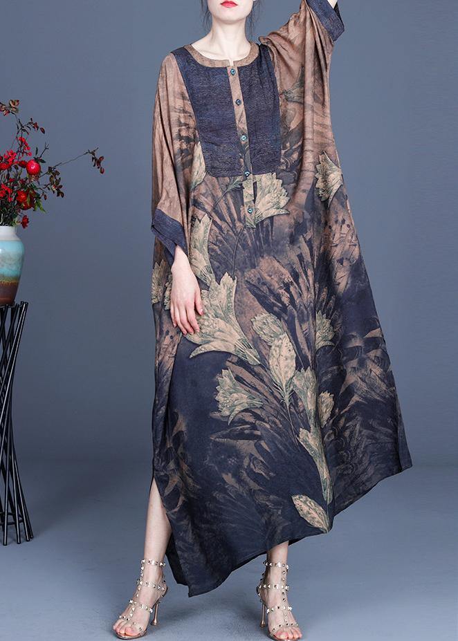 Spring Large Patchwork Print Dress