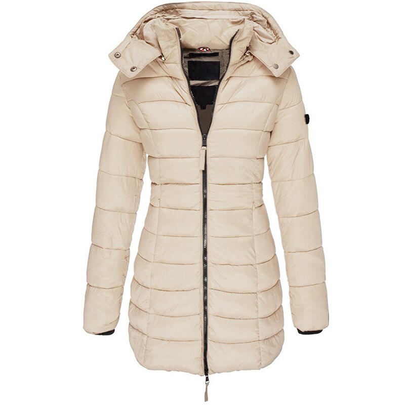 JO | Stylish down jacket with hood and zipper: Your choice for the winter