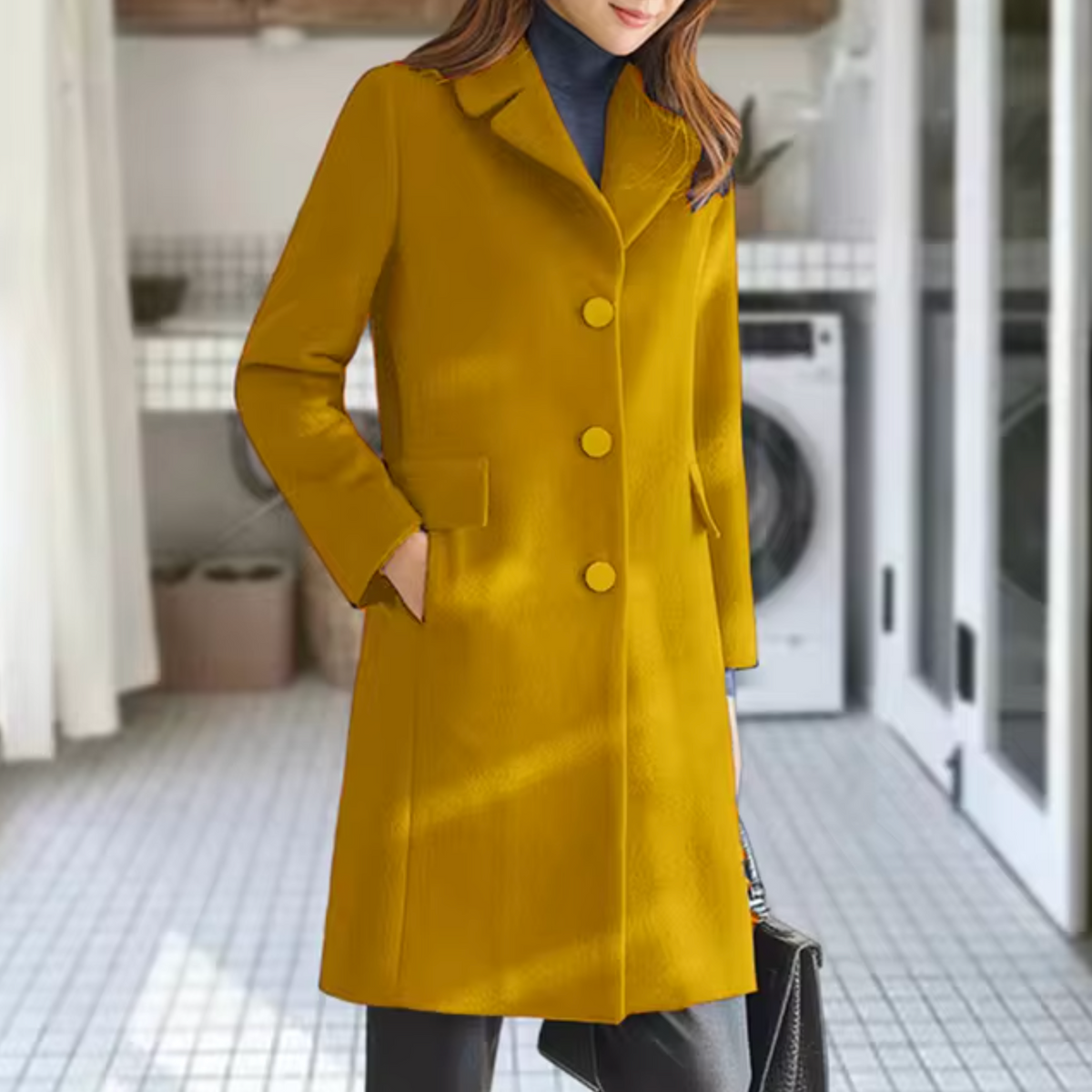 JO | Wool coat with front pocket