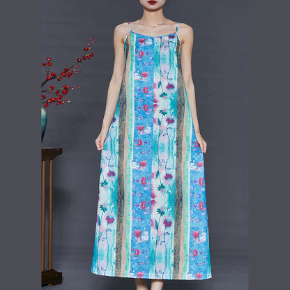 Blue Print Silm Fit Cotton Sundress Summer