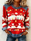 Comstylish Women's Casual Christmas Printed Sweatshirt