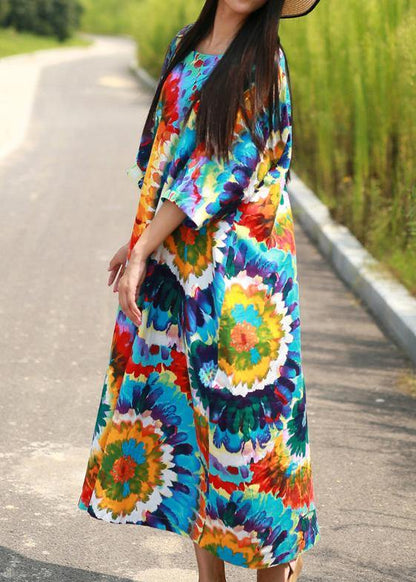 Tie Dye Summer Maxi Dresses