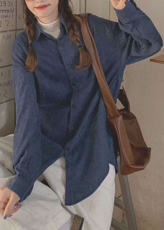 Yellow Two Piece Set Knit Vest + Corduroy Shirts Spring