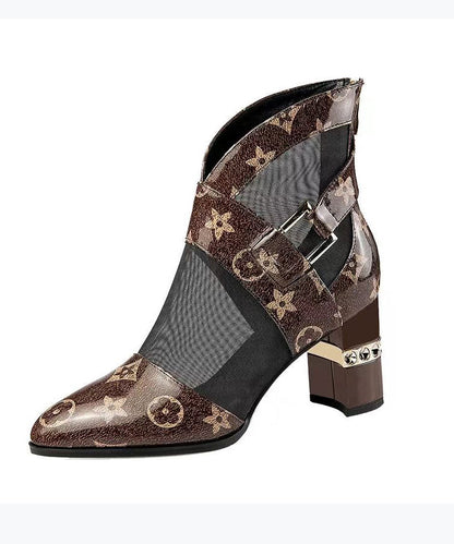 New Hollow Mesh Short Boots Spring and Summer