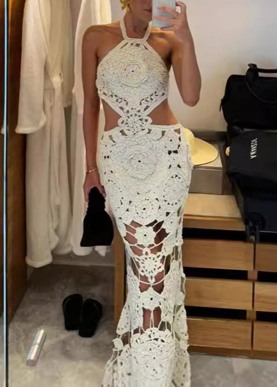 Hanging Neck Backless Dress Summer