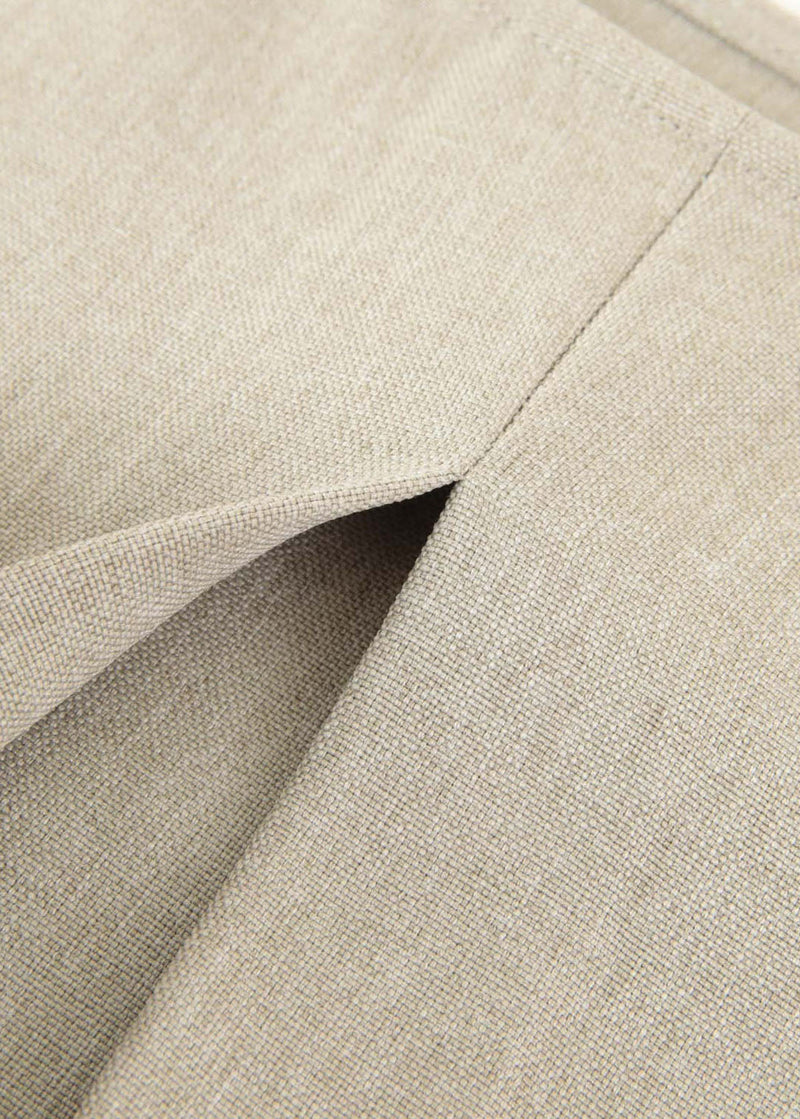 Grey O-neck Wrinkled Linen Tops Sleeveless