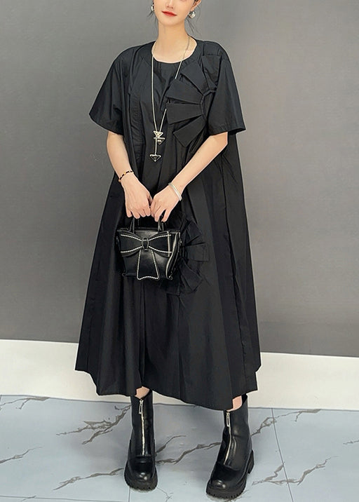 Khaki Oversized Cotton Long Dresses Summer
