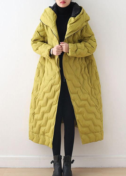 Yellow Coat Hooded Parka Overcoat-limited Stock