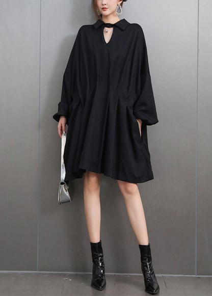 Black Oversized Shirt Dress Summer