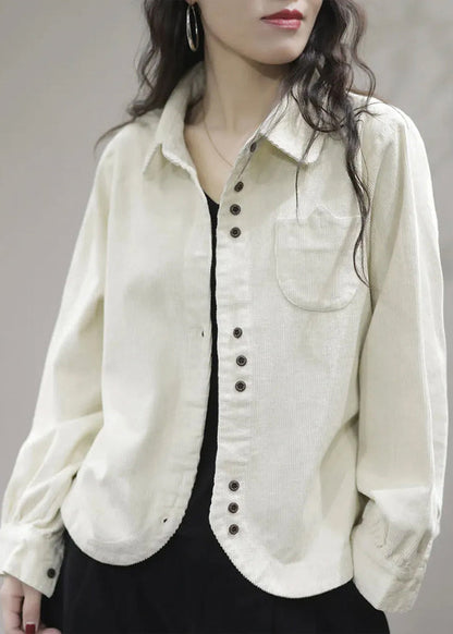 Red Peter Pan Collar Patchwork Button Coat Long Sleeve