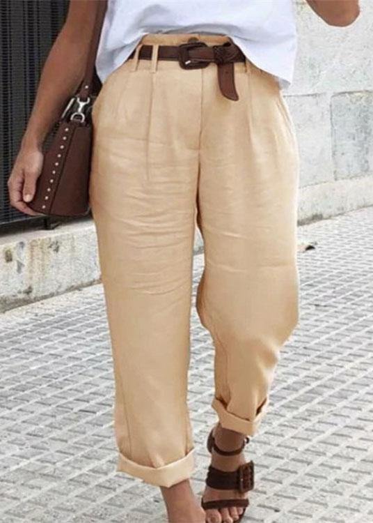 Simple Color Pocket Pants