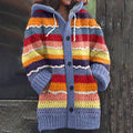 Vintage Multicolor Icelandic Knitted Cozy Sweater Cardigan artswardrobe