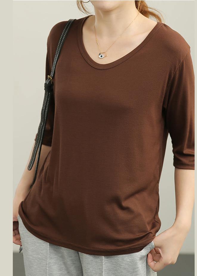 Classy Chocolate Skinny Cotton Summer Tees