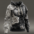 Comstylish Ladies' Halloween Line Art Dark Style Knit Sweater