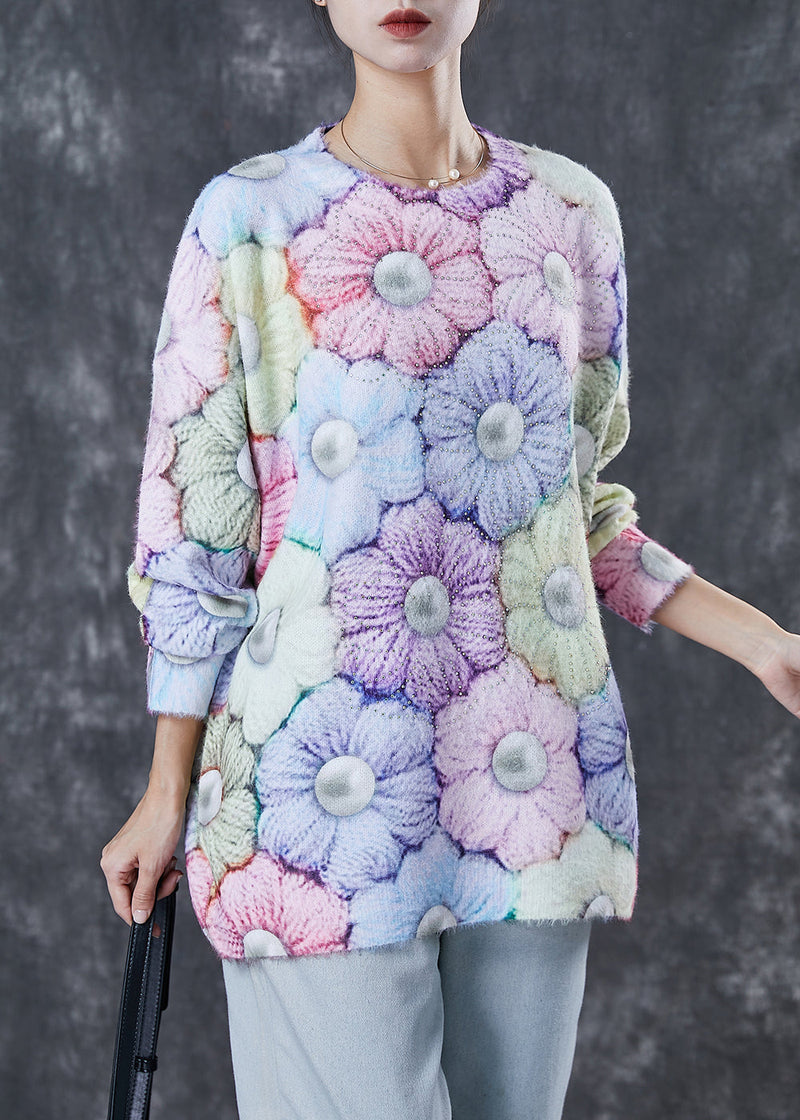 Modern Multicolour Thick Knit Sweater Tops Winter