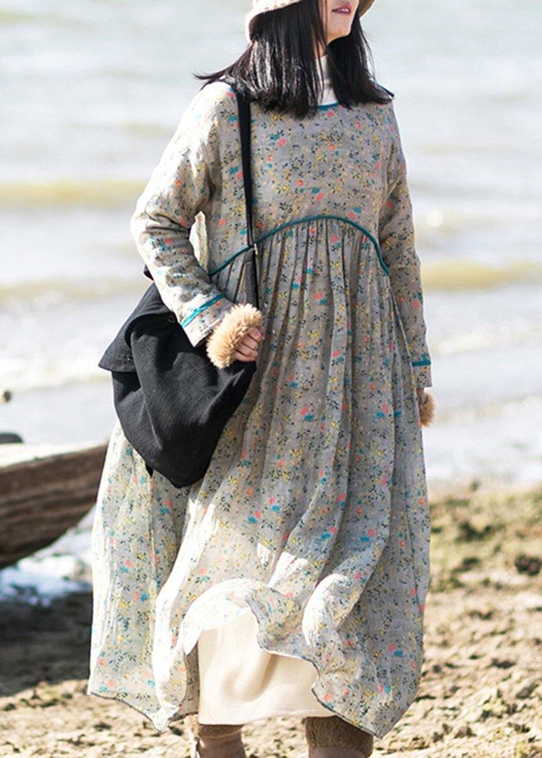 Loose O-neck Patchwork Summer Quilting Dresses Wardrobes Print Dresses