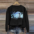 Comstylish Women's Stronger Than The Storm Printed Crew Neck Sweatshirt