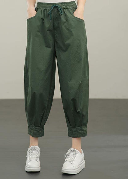 Summer With Elastic Waist and Loose Lace Up Pants