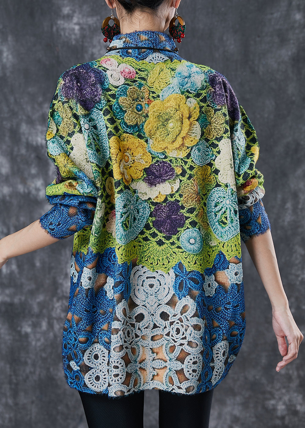 Green Zircon Knit Pullover Spring