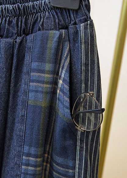 Colorblock Pockets Patchwork Wide Leg Jeans
