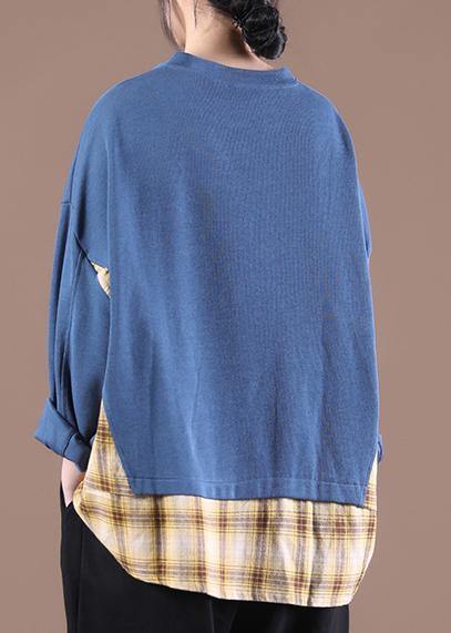 Comfy Blue Graphic Loose Sweatshirts Top