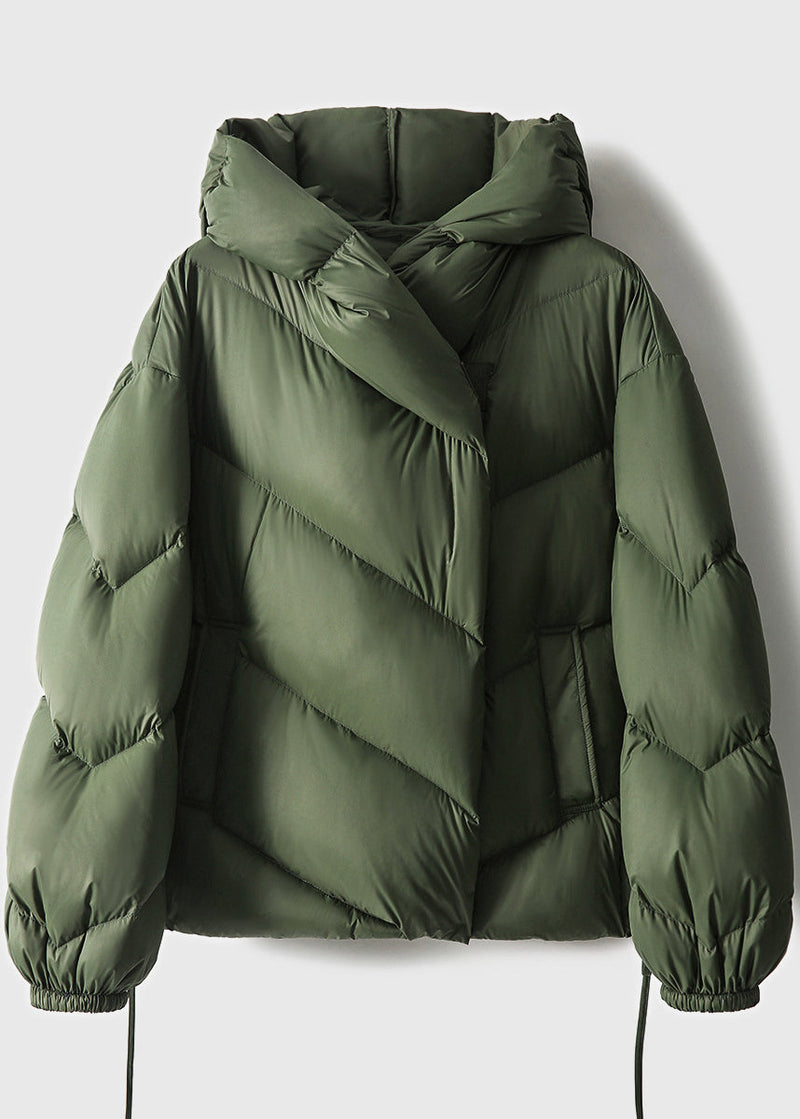Fine Brown Hooded Oversized Duck Down Down Coats Winter