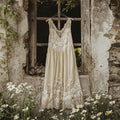 Vintage Floral Lace Art Linen Tank Dress artswardrobe