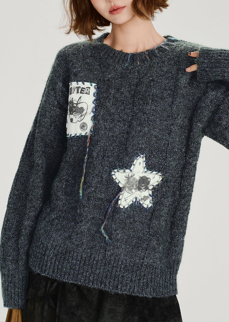 Original Design O-neck Thick Knit Sweaters Spring