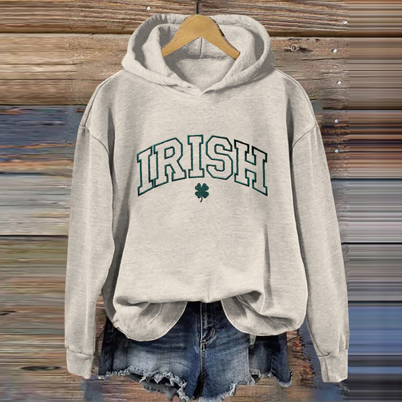 Comstylish Vintage Ireland Art Pattern Casual Hoodie