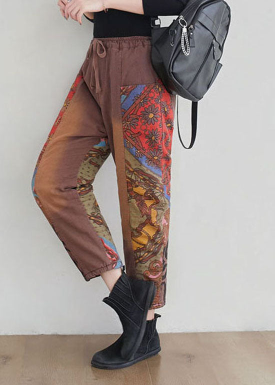 Italian Brick Red Pockets Pants Spring