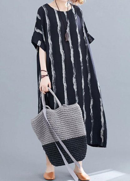 Classy Black Loose Pockets Summer Party Dress Half Sleeve