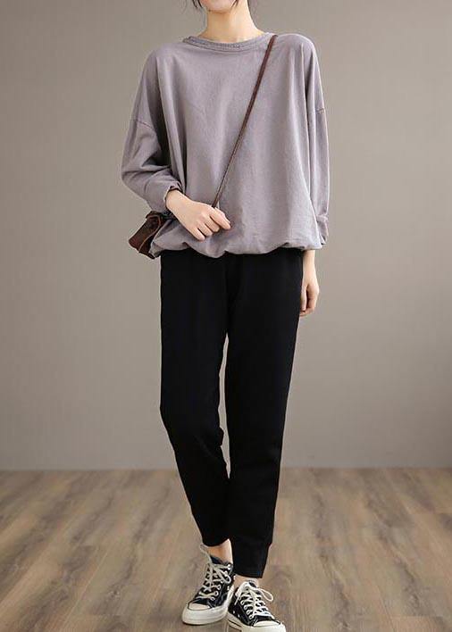 Organic Black Pants Clothing Spring Elastic Waist Gifts Pants