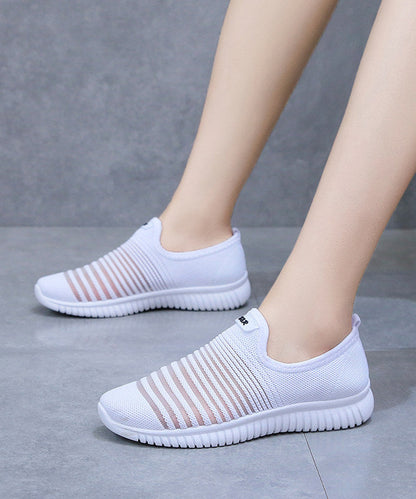 Knit Fabric Flat Shoes for Hollow Out Flat Shoes