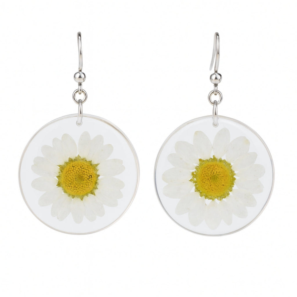 Sunflower Crystal Rounded Earrings