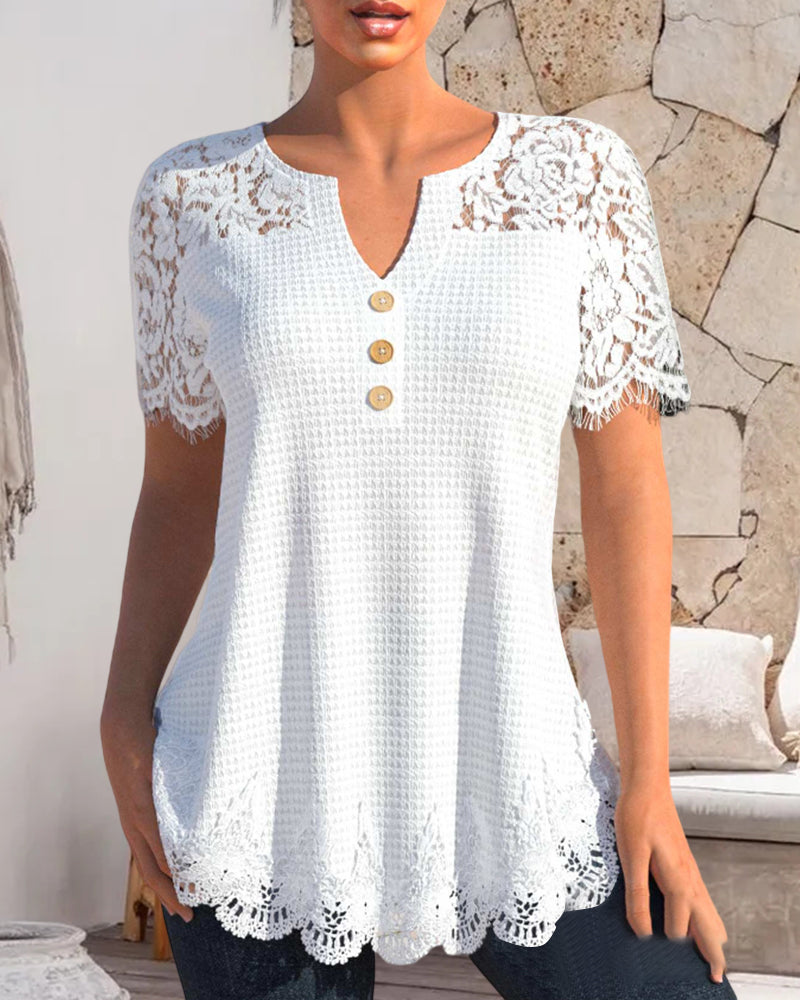 KS | Structured lace blouse