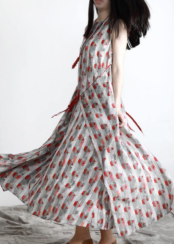 Fitted Print Patchwork Asymmetrical Design Summer Dress