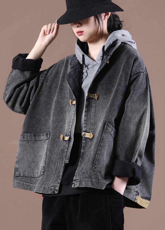 Fitted Gray Pockets Coats