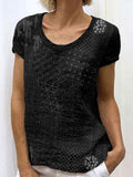 Comstylish Japanese Traditional Sashiko Art Crew Neck Cozy Shirt